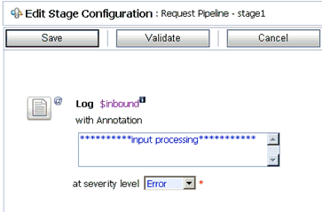 Edit Stage Configuration Edit Stage Configuration