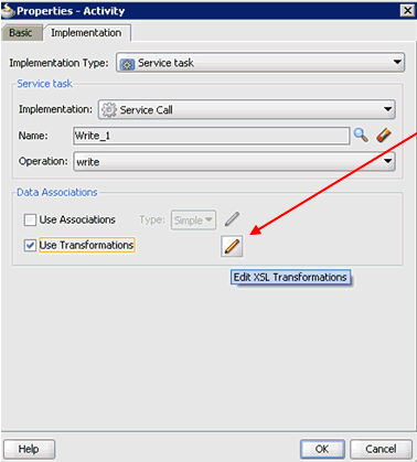 Properties - Activity dialog Properties - Activity dialog