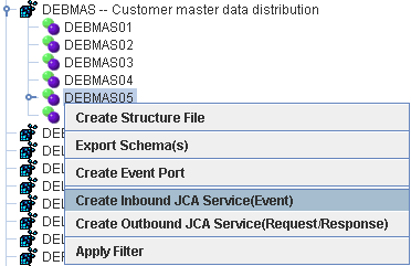 Create Inbound JCA Service Create Inbound JCA Service