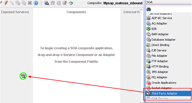 Exposed References pane Exposed References pane