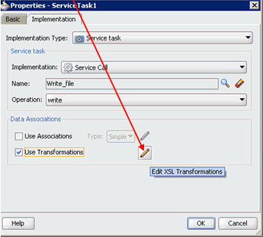 Properties - ServiceTask1 dialog Properties - ServiceTask1 dialog
