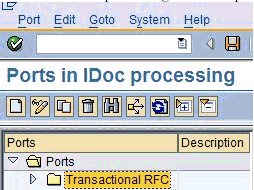 Ports in IDoc processing window Ports in IDoc processing window