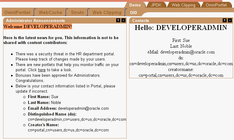 Shows page for a developer/administrator. Shows page for a developer/administrator.