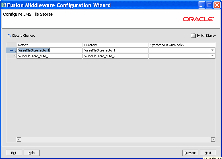 Description of jms_file_stores.gif follows Description of jms_file_stores.gif follows