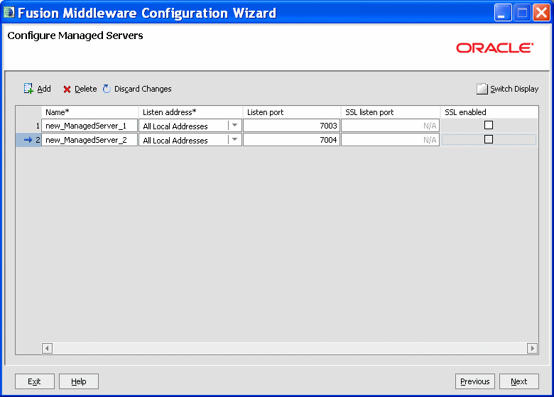 Description of managed_servers.gif follows Description of managed_servers.gif follows