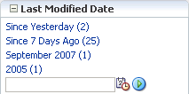 Last Modified Date box on Search Results page Last Modified Date box on Search Results page