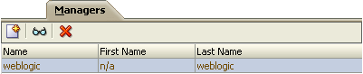 Managers tab Managers tab