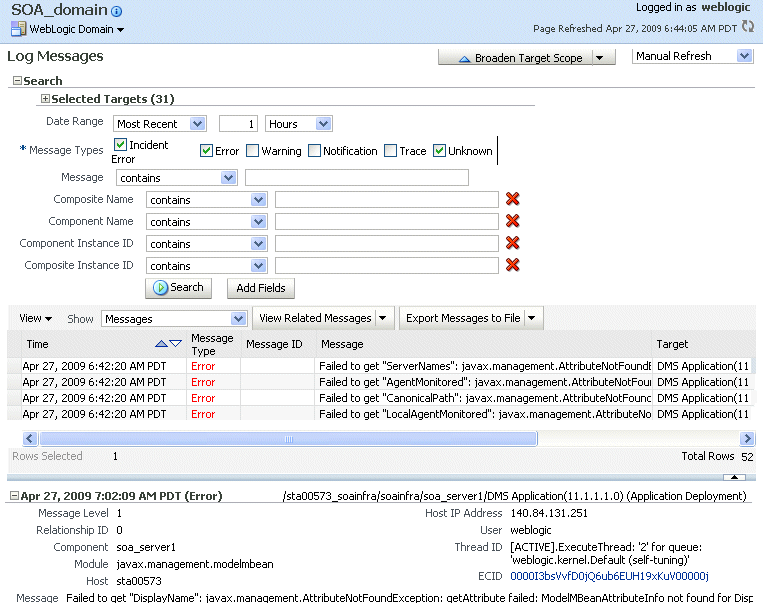 Description of logpage.gif follows Description of logpage.gif follows