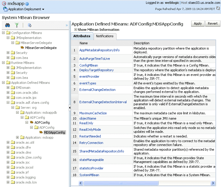 Description of mds_sysmbean.gif follows Description of mds_sysmbean.gif follows