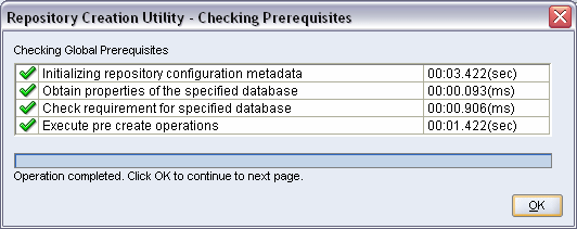 checking prerequisites for database connection checking prerequisites for database connection