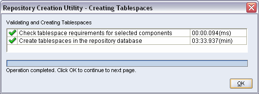 validating and creating tablespaces validating and creating tablespaces