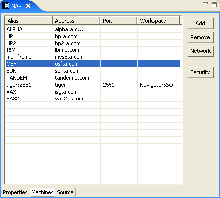 The image shows the Machines tab in the binding editor. The image shows the Machines tab in the binding editor.