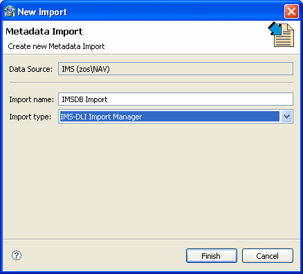 The selected IMS/DB The selected IMS/DB