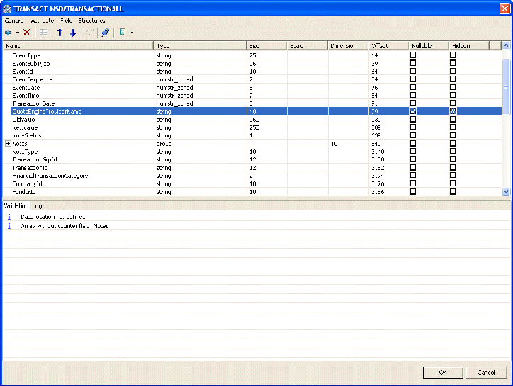 Import Field Manipulation screen