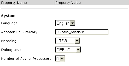 BSE configuration page BSE configuration page