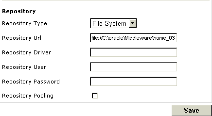BSE repository settings BSE repository settings