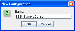 New Configuration dialog New Configuration dialog