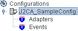 Sample J2CA configuration node Sample J2CA configuration node