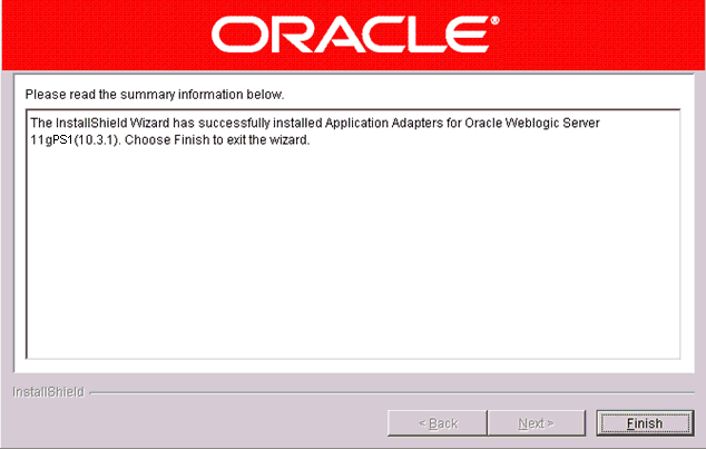 Installation Confirmation screen Installation Confirmation screen