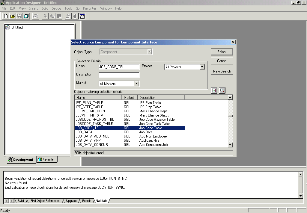Select source component. Select source component.