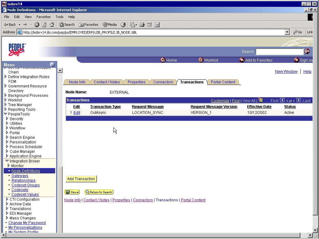 Transactions tab Transactions tab