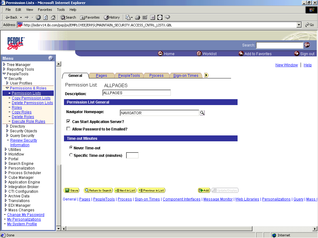 permission lists pane permission lists pane