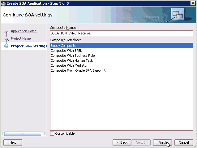 Configure SOA settings pane Configure SOA settings pane