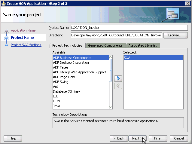 Name your project pane Name your project pane