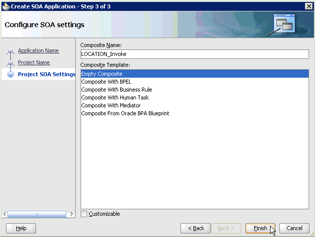 Configure SOA settings pane Configure SOA settings pane