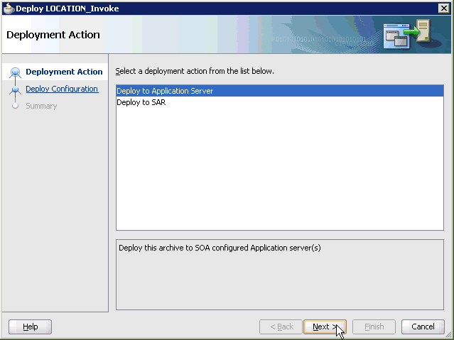 Deployment Action pane Deployment Action pane