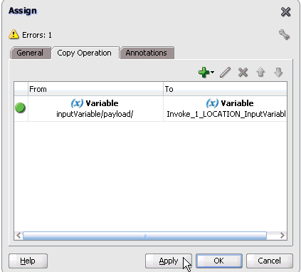 Assign dialog box Assign dialog box