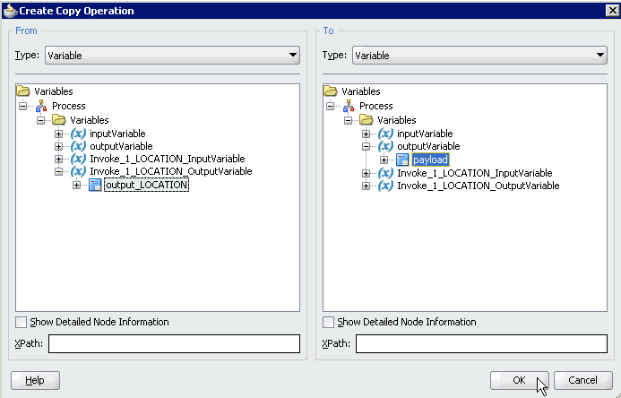Create Copy Operation dialog box Create Copy Operation dialog box