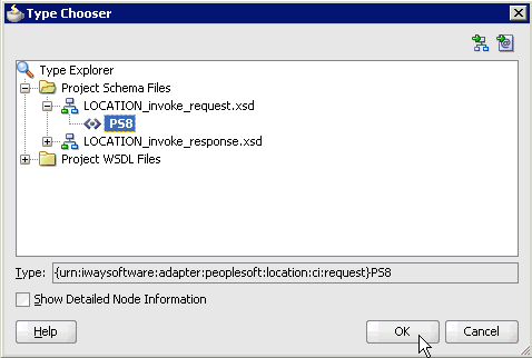 Type Chooser dialog box Type Chooser dialog box