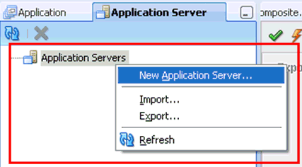 Application Server tab Application Server tab