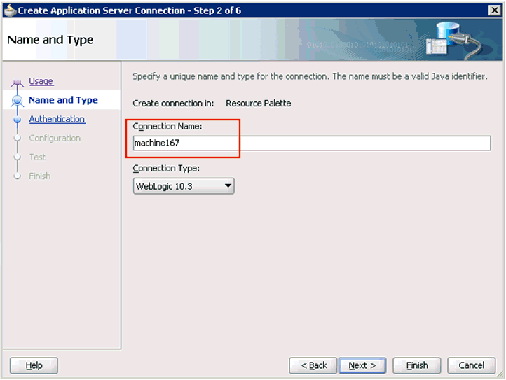 Name and Type pane Name and Type pane
