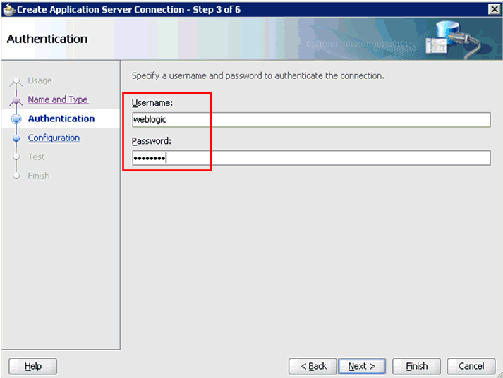 Authentication pane Authentication pane