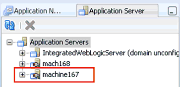 Application Server tab Application Server tab