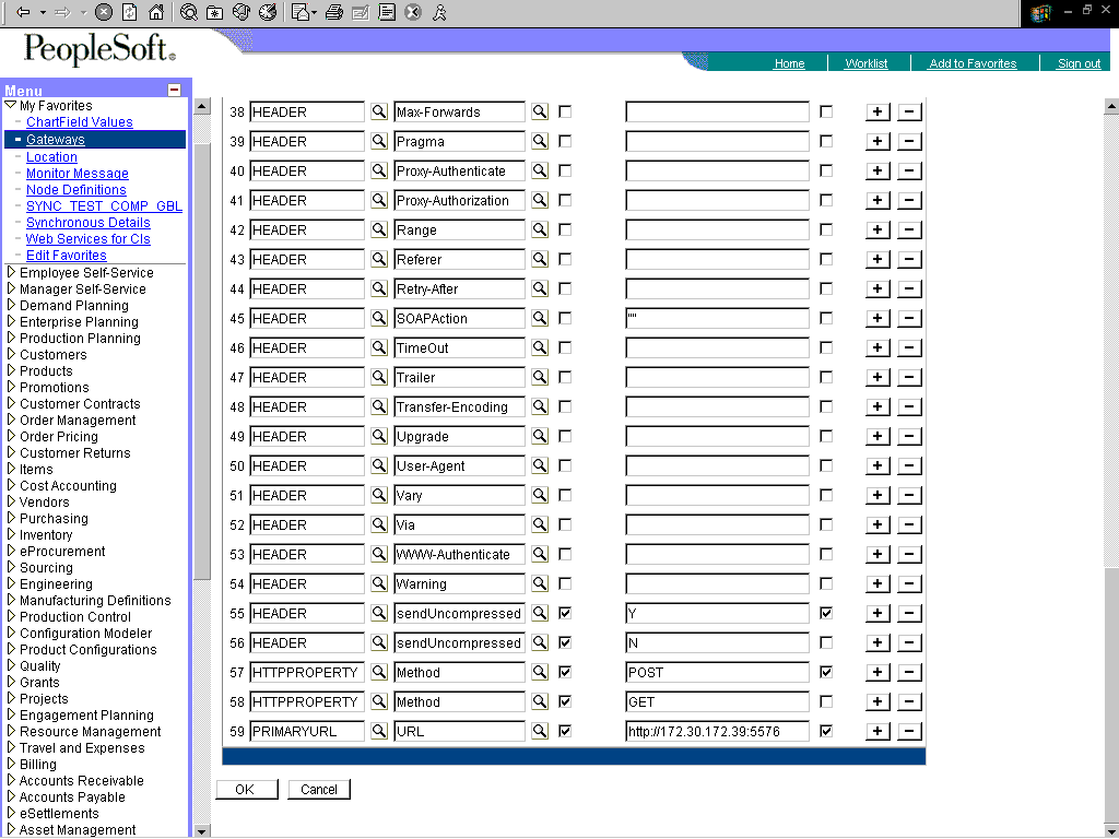 Properties pane for HTTPTARGET Properties pane for HTTPTARGET