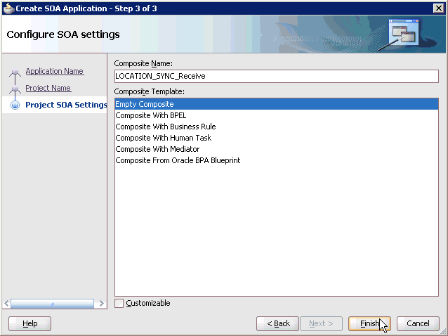Configure SOA settings pane Configure SOA settings pane