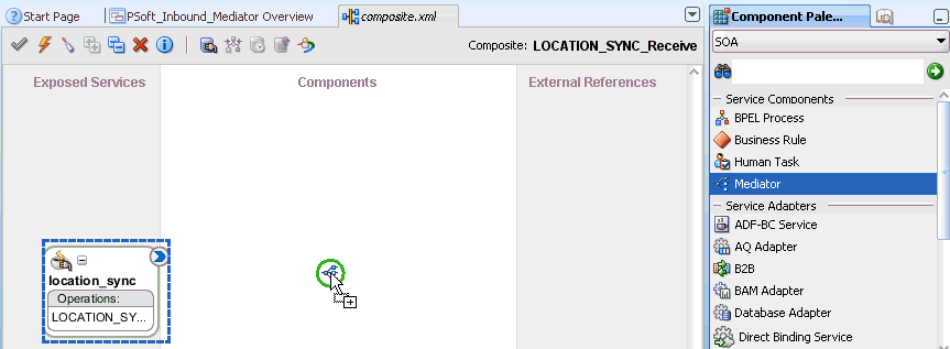 Components pane Components pane
