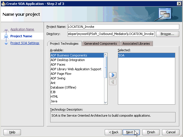Name your project pane Name your project pane