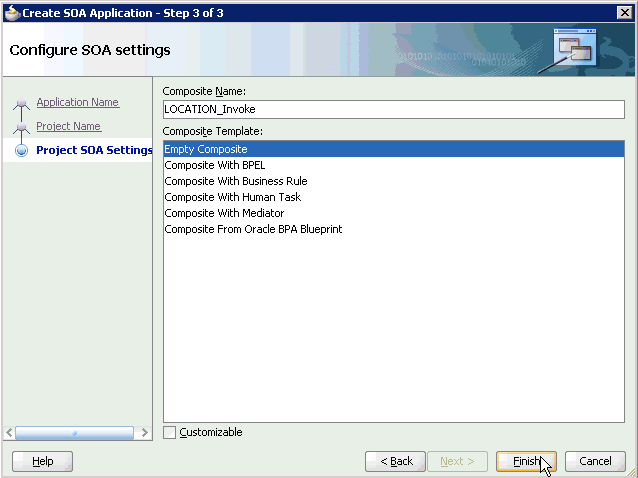 Configure SOA settings pane Configure SOA settings pane
