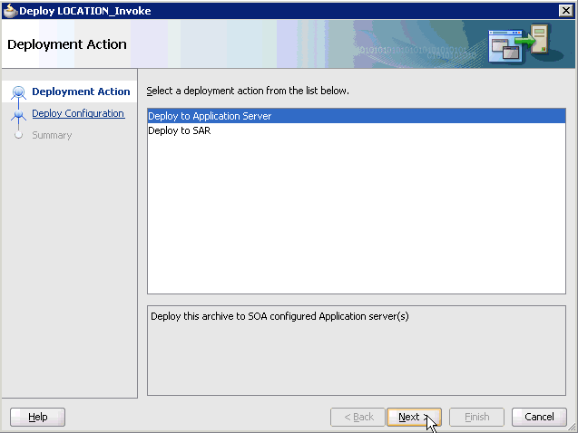 Deployment Action pane Deployment Action pane