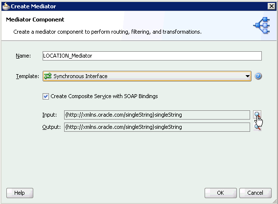 Create Mediator dialog box Create Mediator dialog box