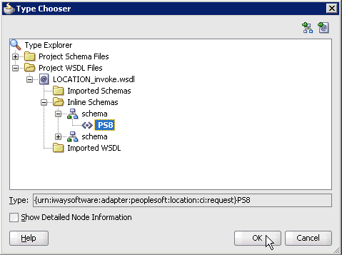 Type Chooser dialog box Type Chooser dialog box
