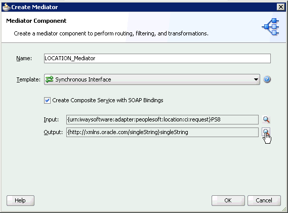 Create Mediator dialog box Create Mediator dialog box