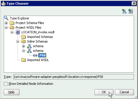 Type Chooser dialog box Type Chooser dialog box