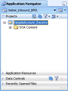 Application Navigator tab Application Navigator tab