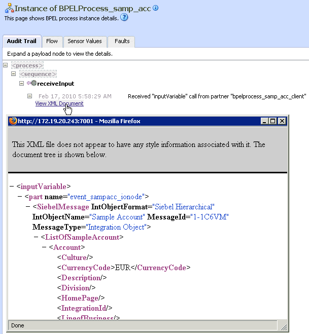 Audit Trail tab Audit Trail tab