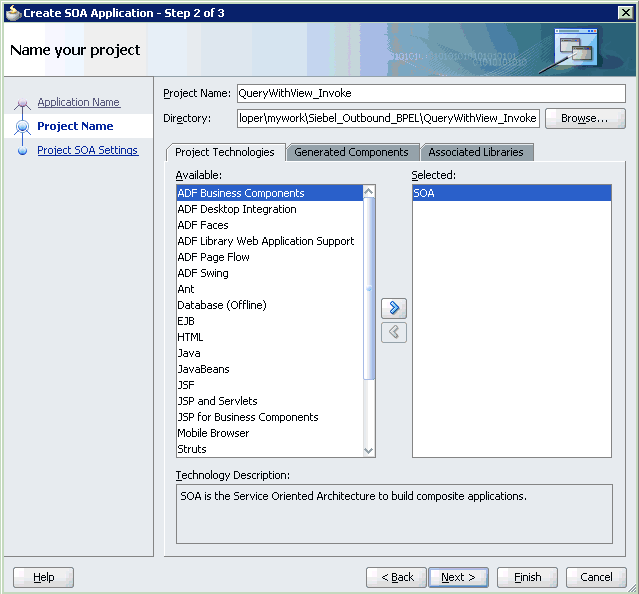 Name your project pane Name your project pane